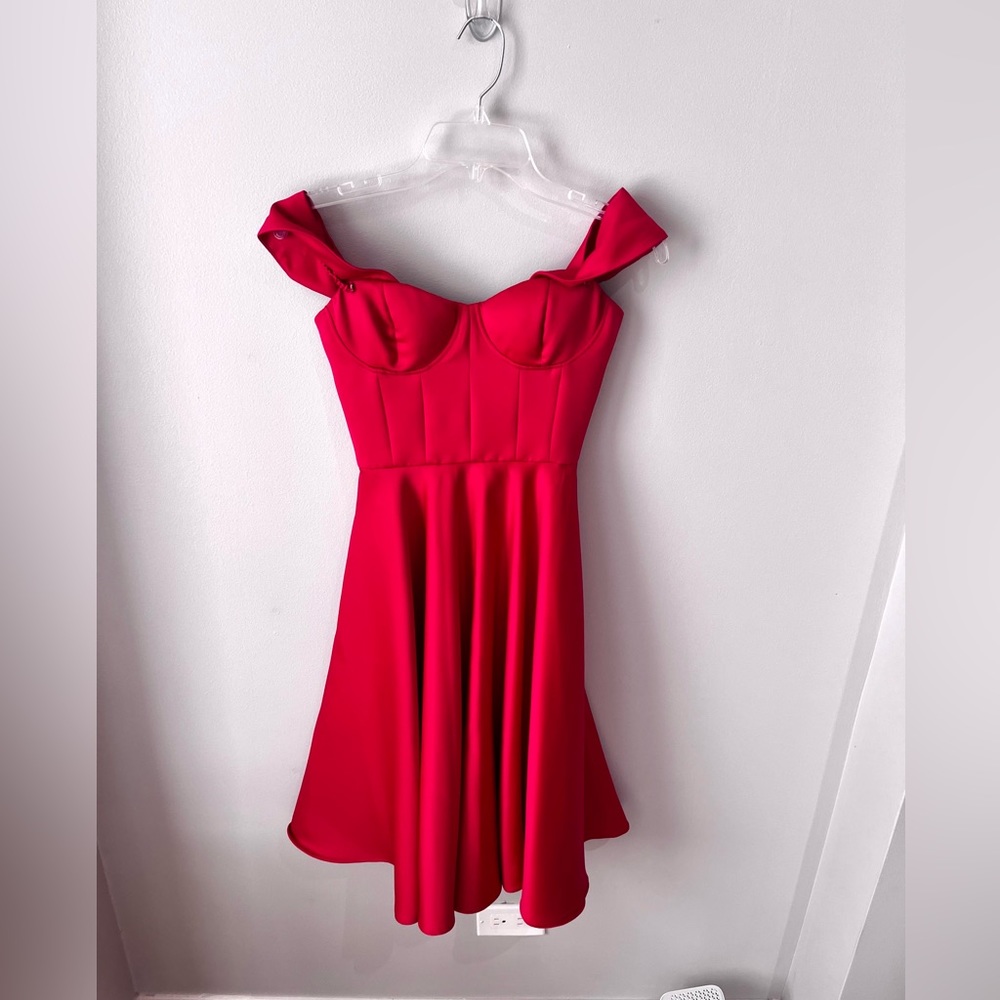 Jay Godfrey Pink Corset Midi Dress